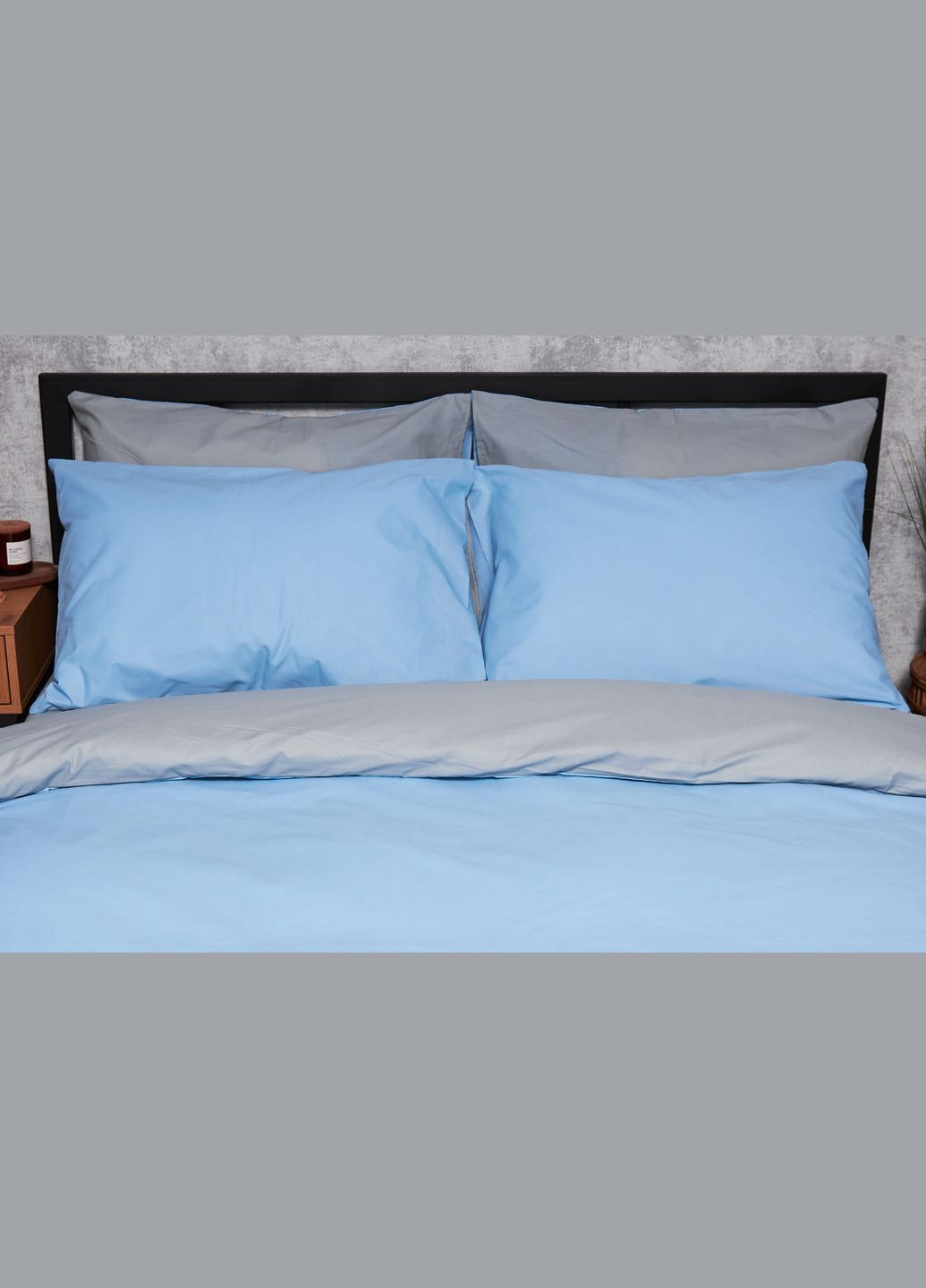 Комплект постельного белья Бязь Gold Люкс двуспальный 175х210 наволочки 2х40х60 (MS-820003085) Moon&Star Nordic Gray (288043893)