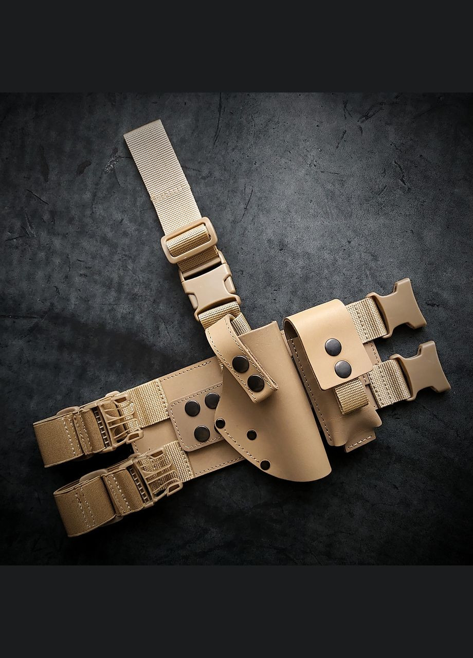 Кобура на стегно під ТТ| койот| шкіряна No Brand (339621507)