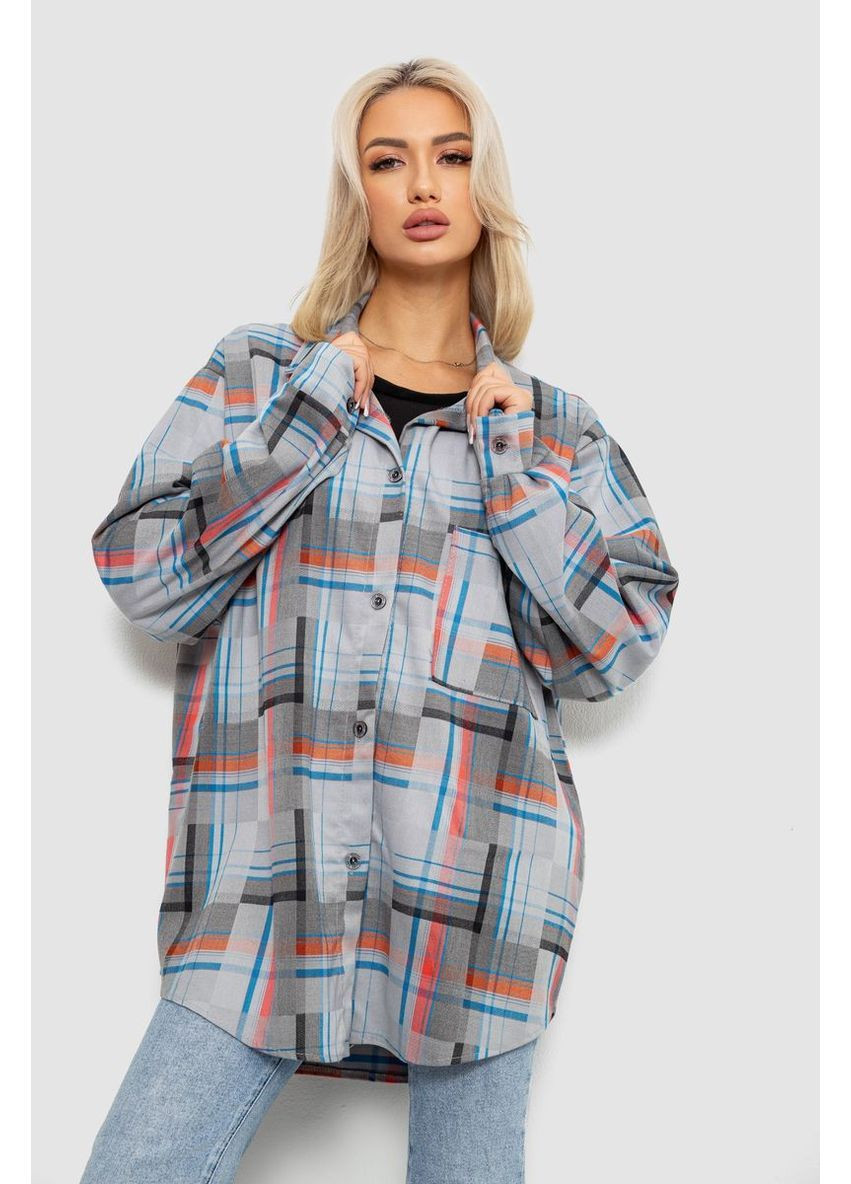 Серо-красная рубашка Ager