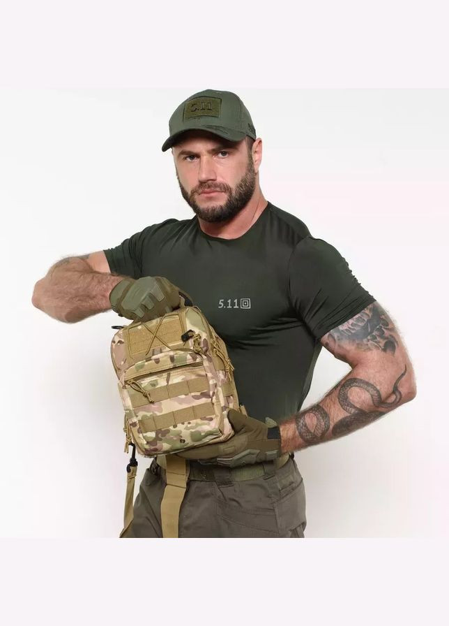 Тактическая сумка-рюкзак через плечо с Cordura 900D, камуфляж, трансформер, MOLLE China (347585540)