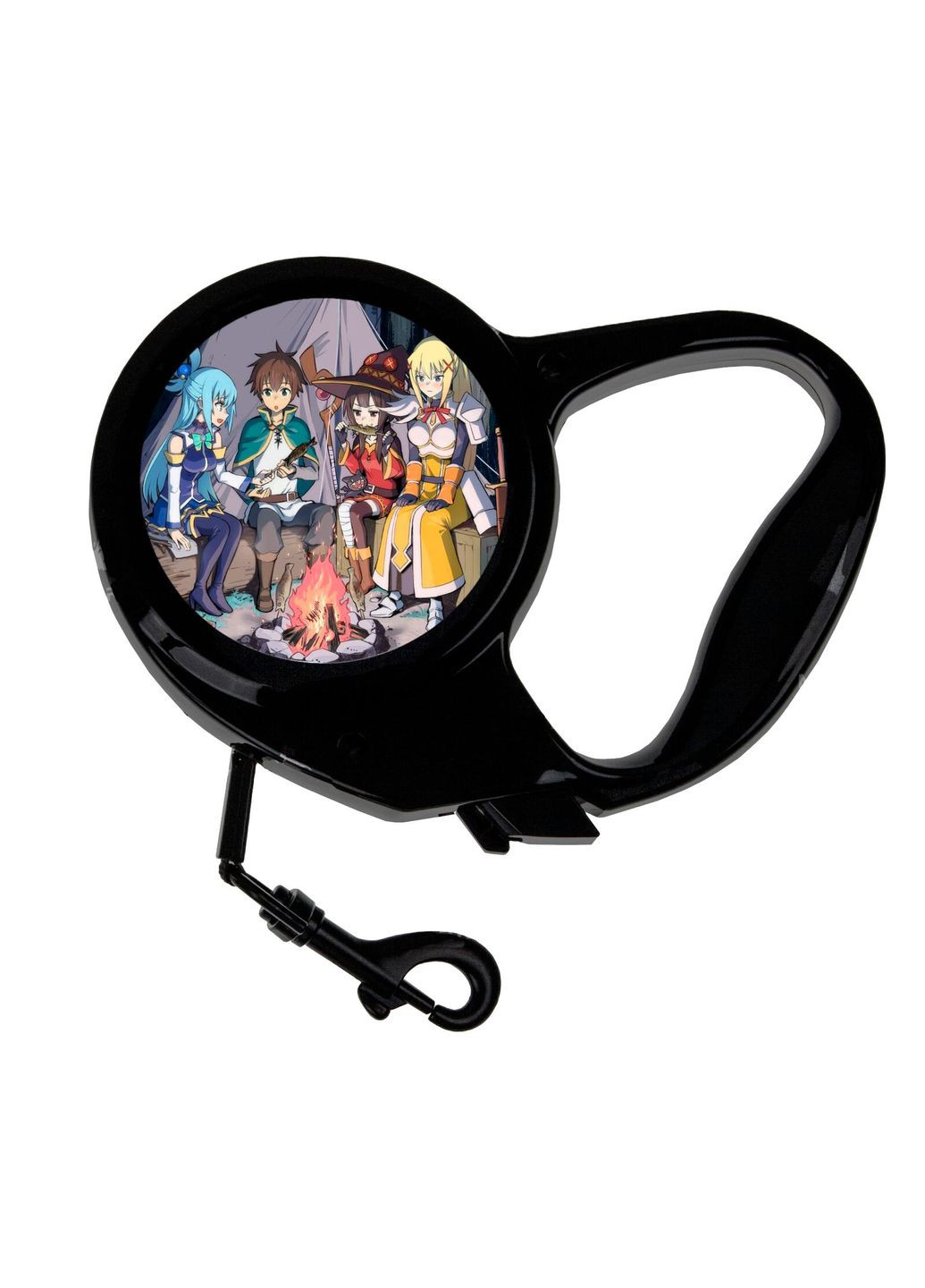 Поводок-рулетка для животных с принтом Аниме КоноСуба #0019 3 м черный No Brand (309152274)