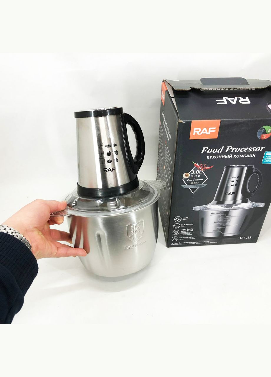 Блендер R.7032 подрібнювач кухонний з нержавіючої сталі 3 л 1000 Вт, Блендер для дитячого пюре RAF (364664925)