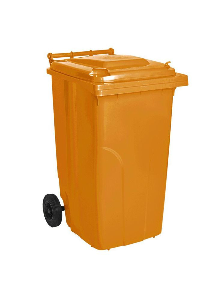 Сміттєвий бак на колесах "Євро" 120 л, пластик, Україна коричневий Алеана (322594317)