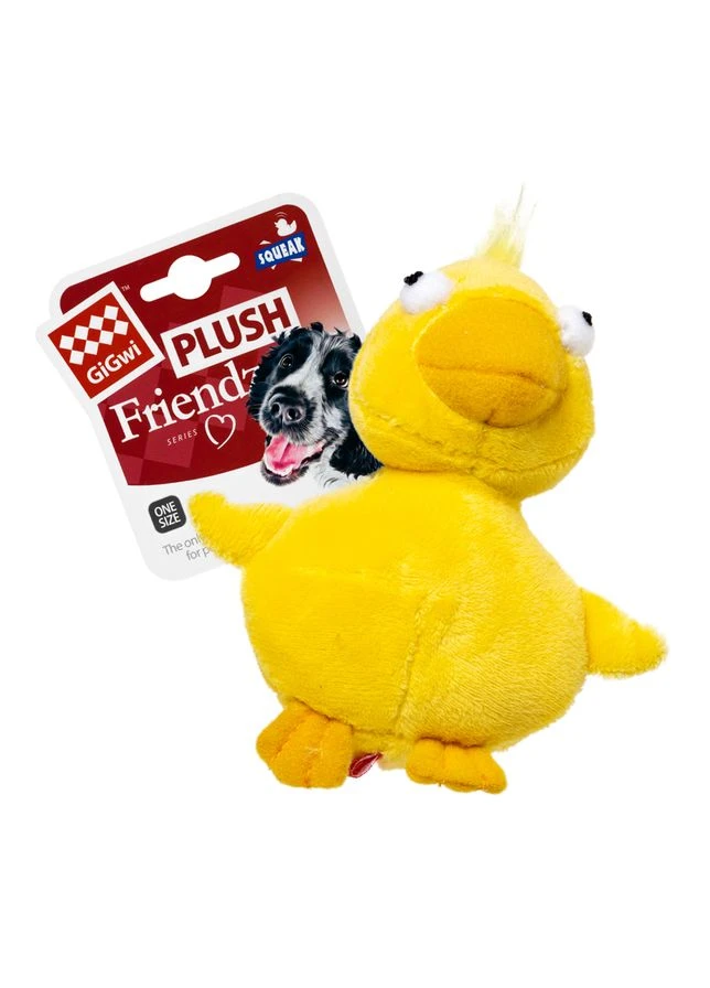 Игрушка для собак Утка с пищалкой Plush Friendz, текстиль, МТХ, 11 см GiGwi (332211747)