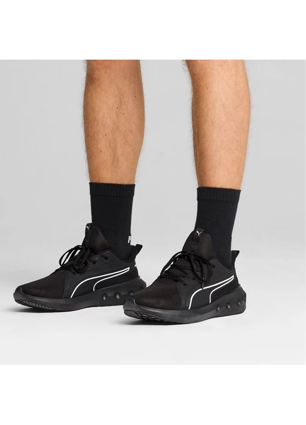 Чорні всесезонні кросівки унісекс softride carson running shoes black 310154-01 Puma