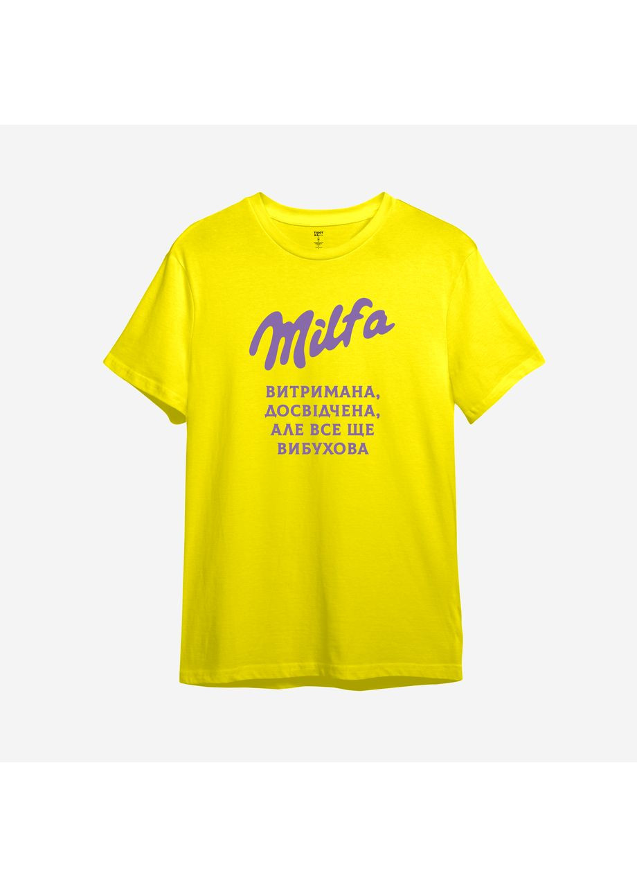 Футболка с принтом "Milfa выдержана" С юмором про Milka (10748053682) ТiШОТКА - (370188350)