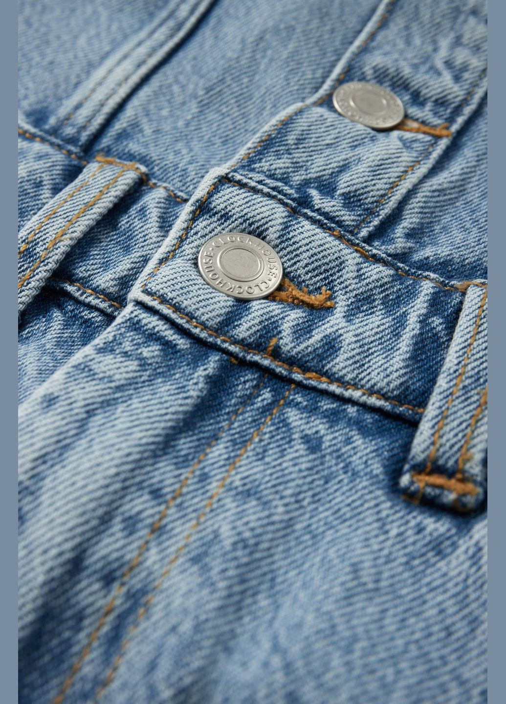 Голубое кэжуал джинсовое платье C&A однотонное