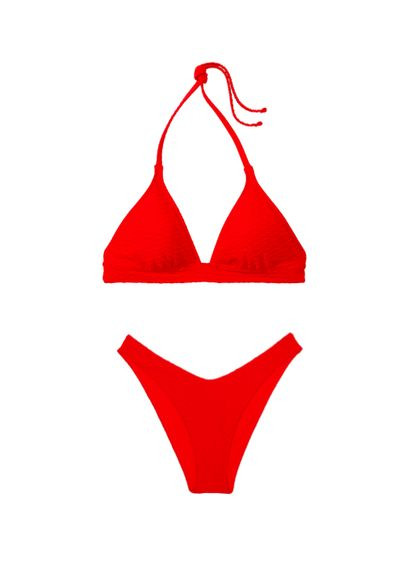 Червоний літній женский купальник brazilian bikini bottom red Victoria's Secret