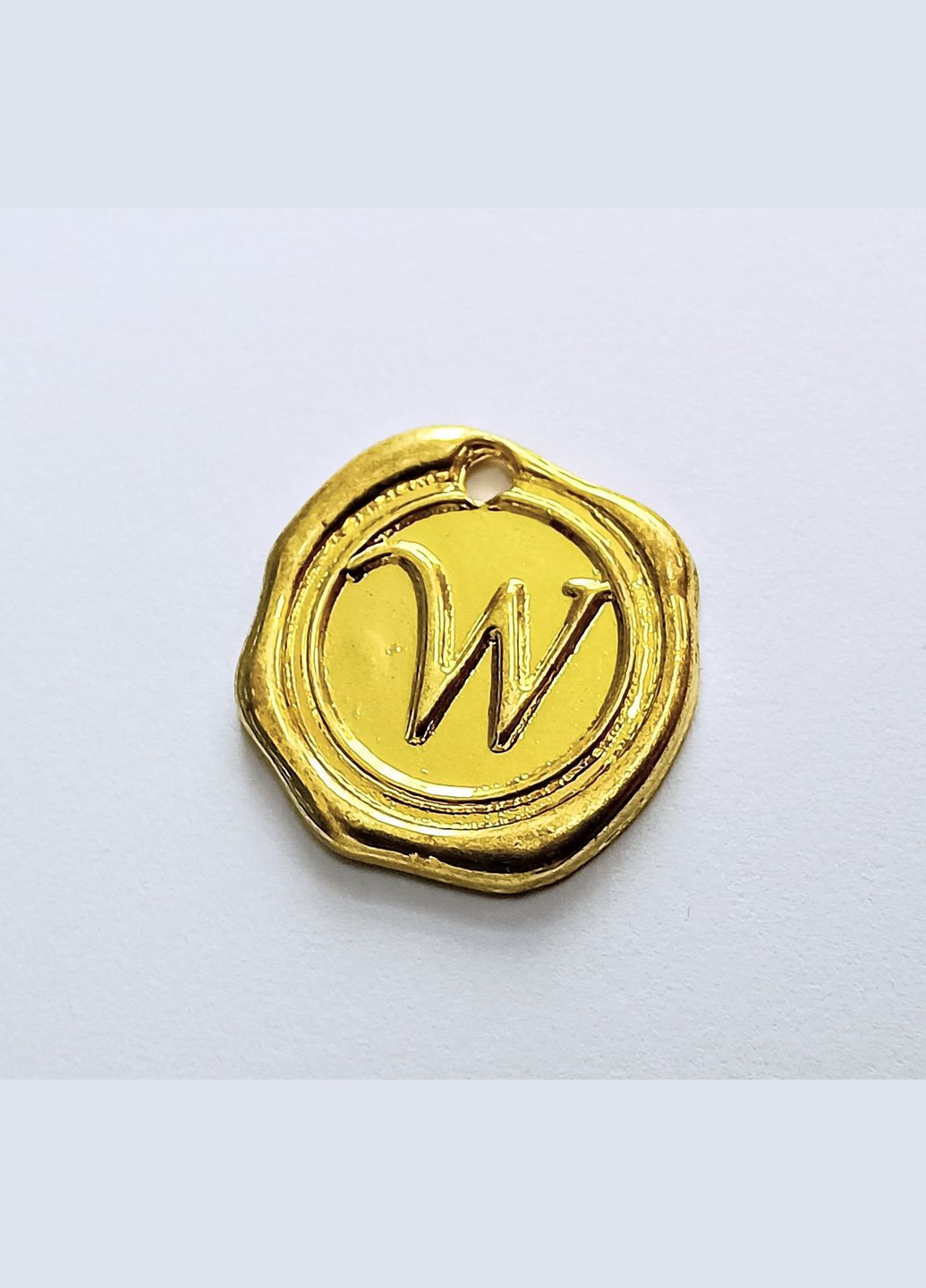Підвіска Кулон штамп англійського алфавіту буква Античне золото 18 мм W Finding (365875928)