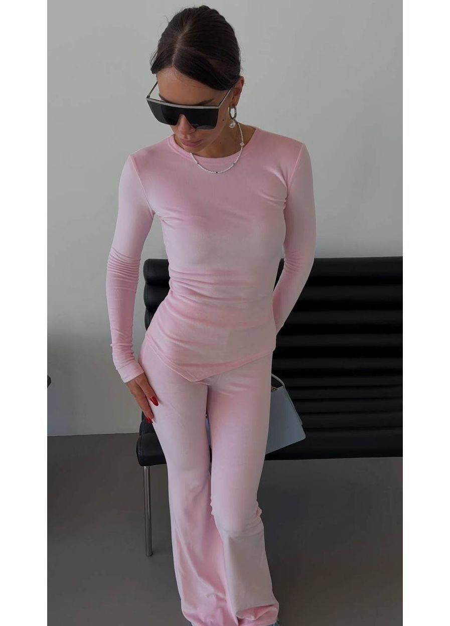 Велюровий костюм зі штанами кльош Osoblyva (366393873)