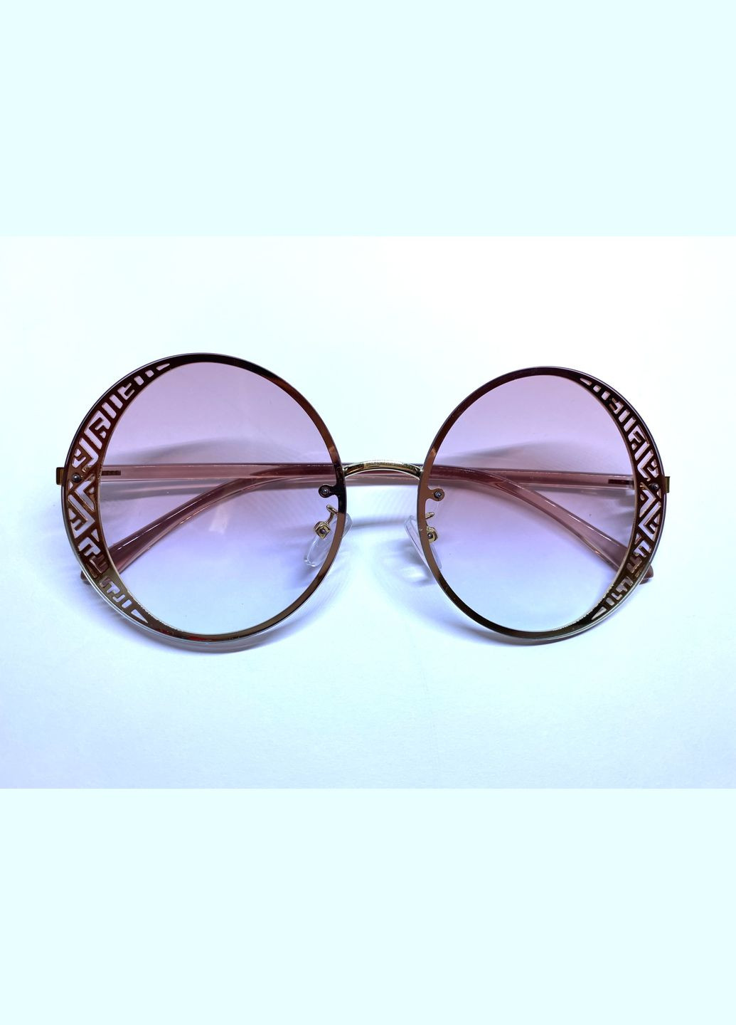 Очки женские солнцезащитные круглые розовосерые LIGHT (315889514)