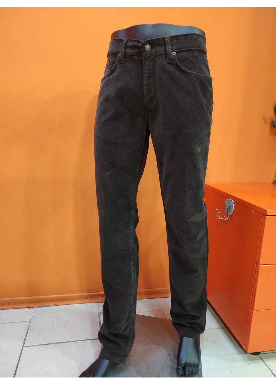 Джинси чоловічі вельветові прямі стрейч коричневі Levi's (354331842)