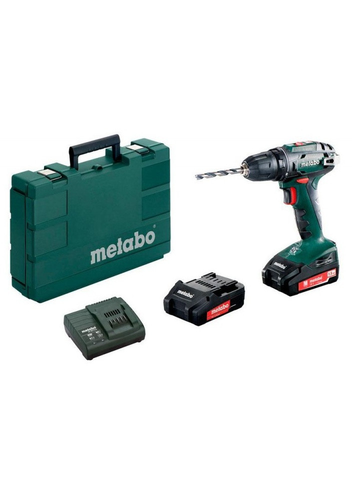 Аккумуляторная дрель-шуруповерт BS 18, 2 аккумуляторных блока Li-Power (18 В/1,5 Ач) (Кейс) 602207550 (5786) Metabo (295040389)