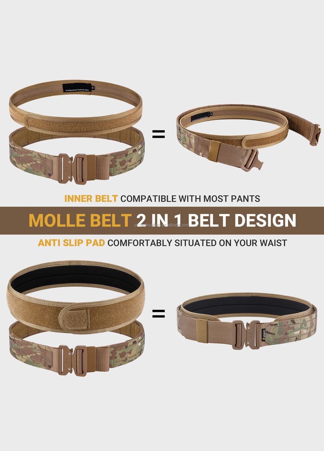 Тактичний Потрійний Розвантажувальний Пояс ClefersTac K98 Нейлоновий Мультикам (602307180) Clefers (300854173)