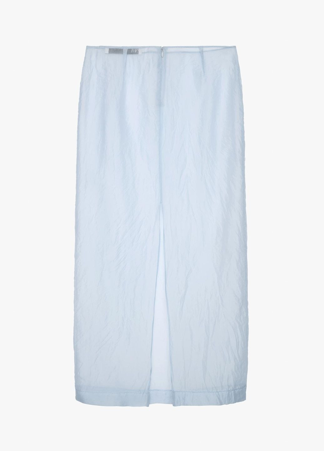 Светло-голубая повседневный однотонная юбка Zara