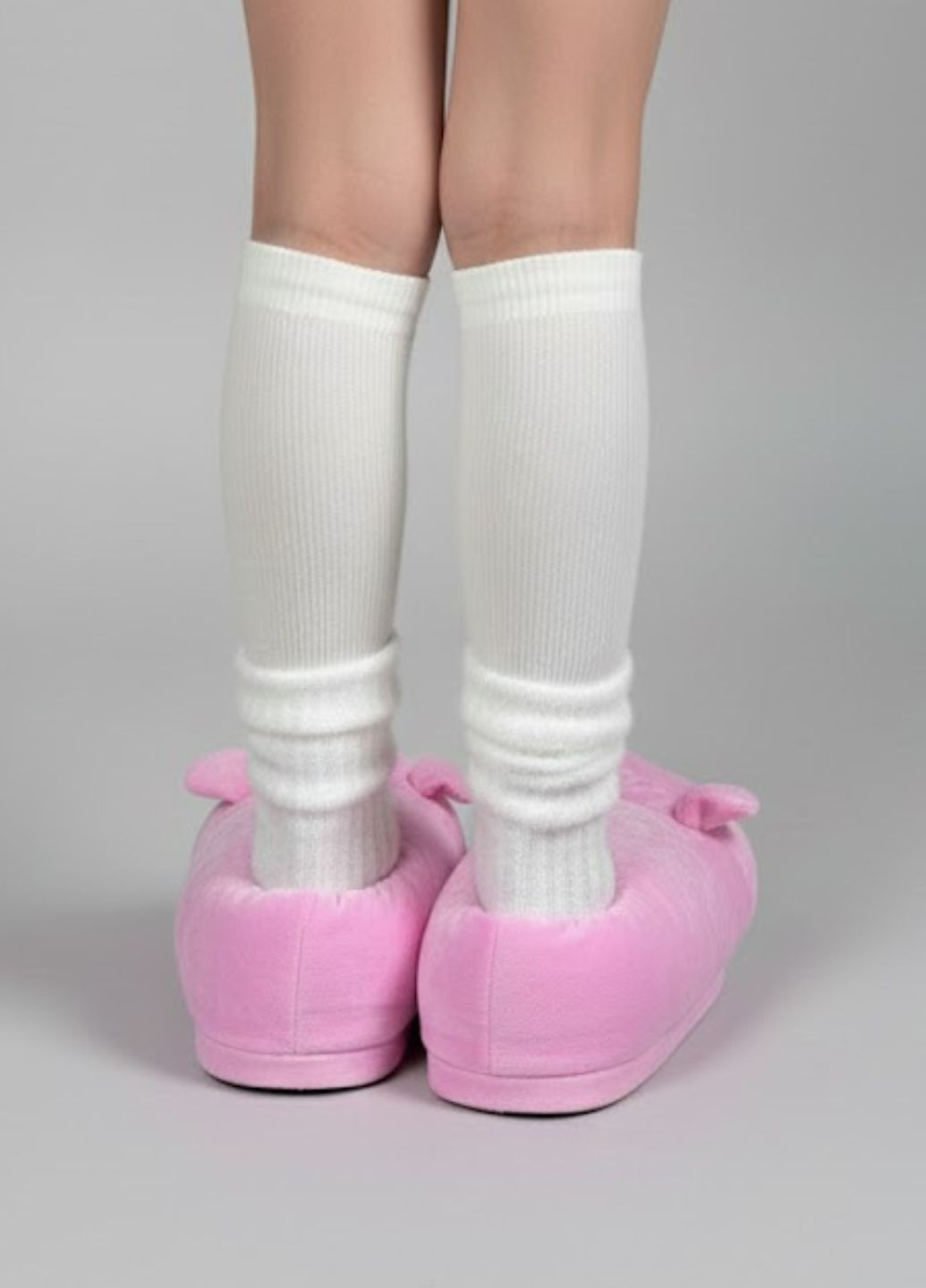 Розовые детские плюшевые тапочки свинки домашние для кигуруми My Kigu