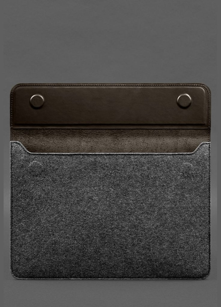 Чехол-конверт с клапаном кожа + фетр для MacBook 15" темно-коричневый Crazy Horse (A-028245) BlankNote (329742900)