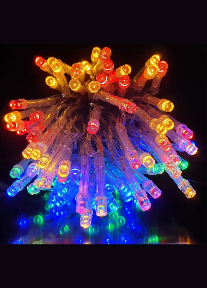 Гірлянда нитка Мульти RGB 40м 800 led від мережі, 8 режимів світла Po Fanu (311507388)