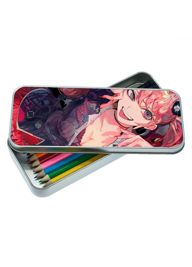 Органайзер для канцелярских принадлежностей металлический, кейс для мелочей Аниме Дангаромпа #002 7*18 см Silver No Brand (309156899)