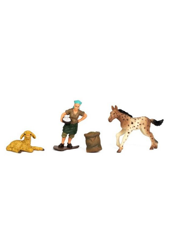 Детский игрушечный набор "Ферма" Q9899-T1_4 лошадка, овца, фермерша Kids Team (366421191)