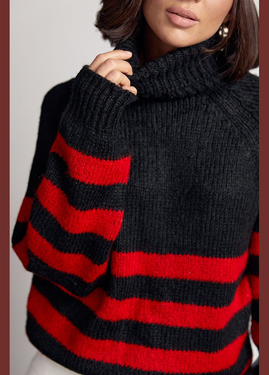 Вязаный женский свитер в полоску 4612 Lurex (280910155)