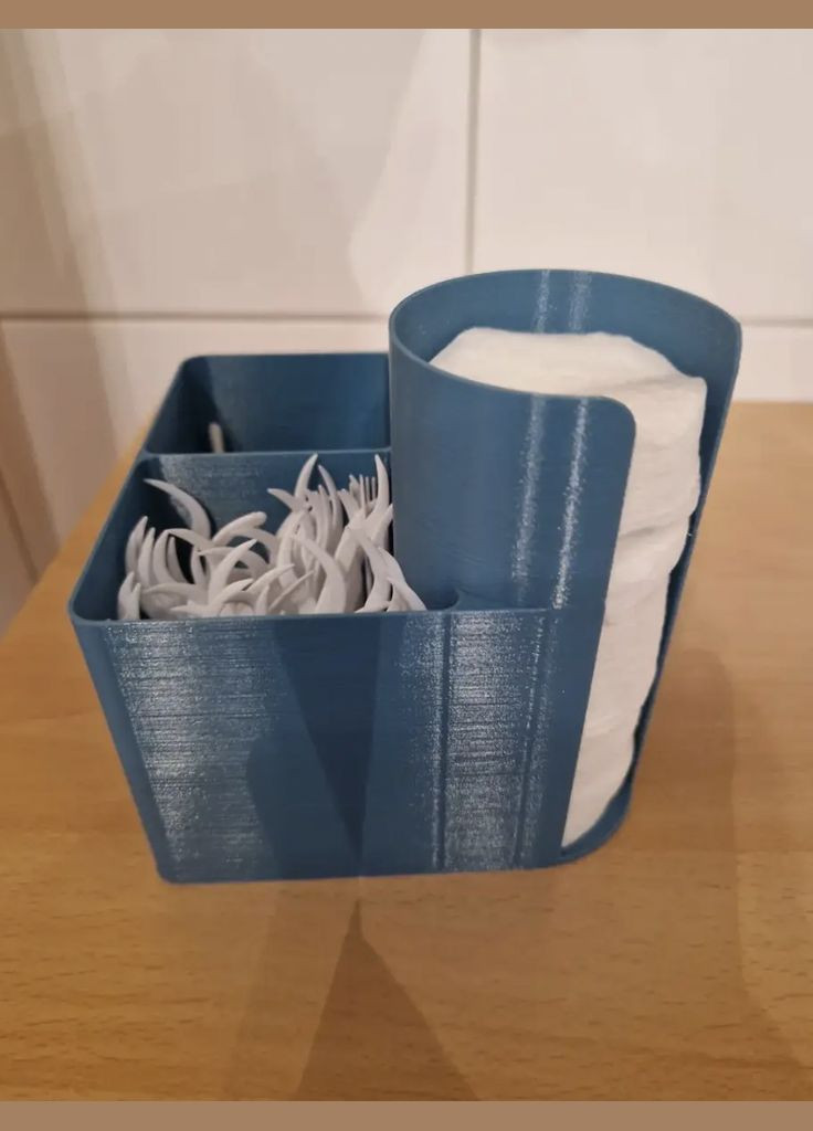 Органайзер для ватных дисков, ушных палочек, средств гигиены Синий UA3D (303925337)