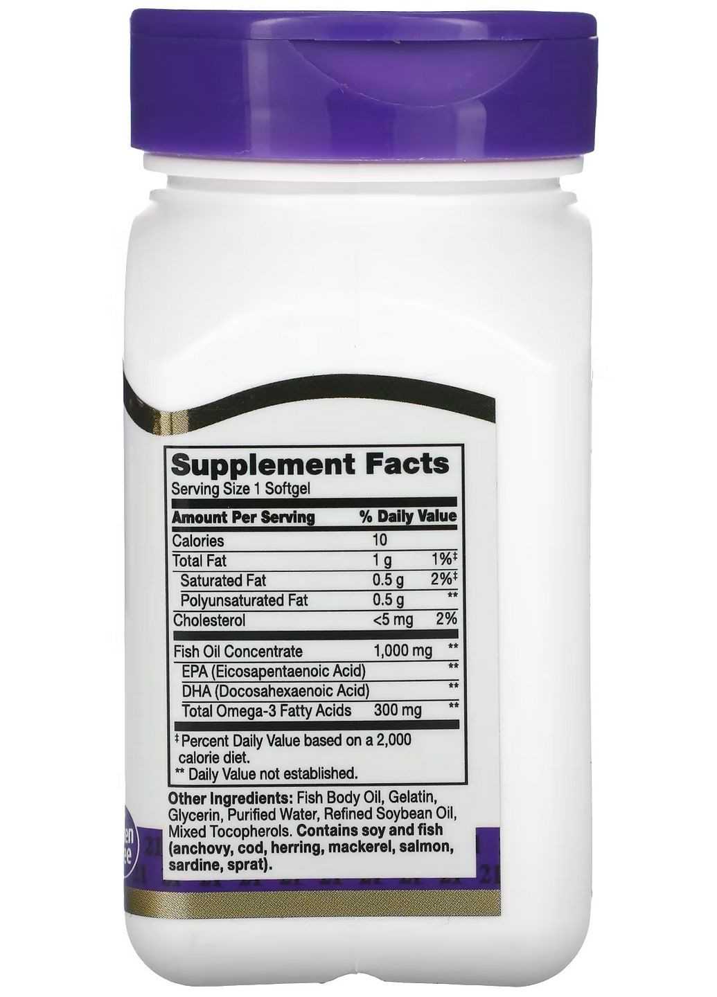 Риб’ячий жир, омега3, 1000 мг, 60 капсул Omega3 – серце, мозок, зір, суглоби, імунітет 21st Century - (335817663)