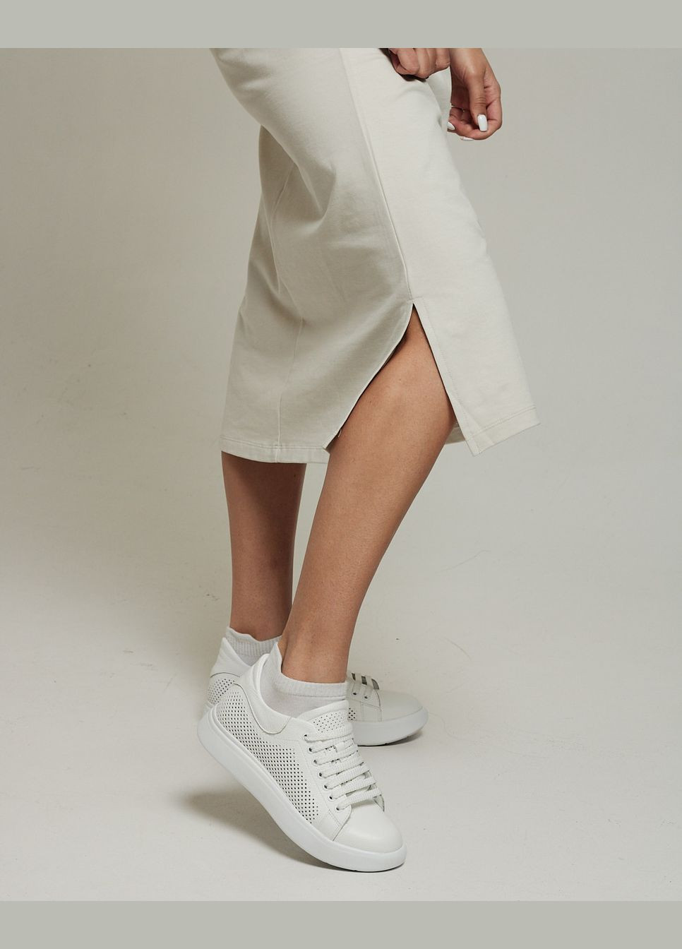 Молочное кэжуал платье женское Raw