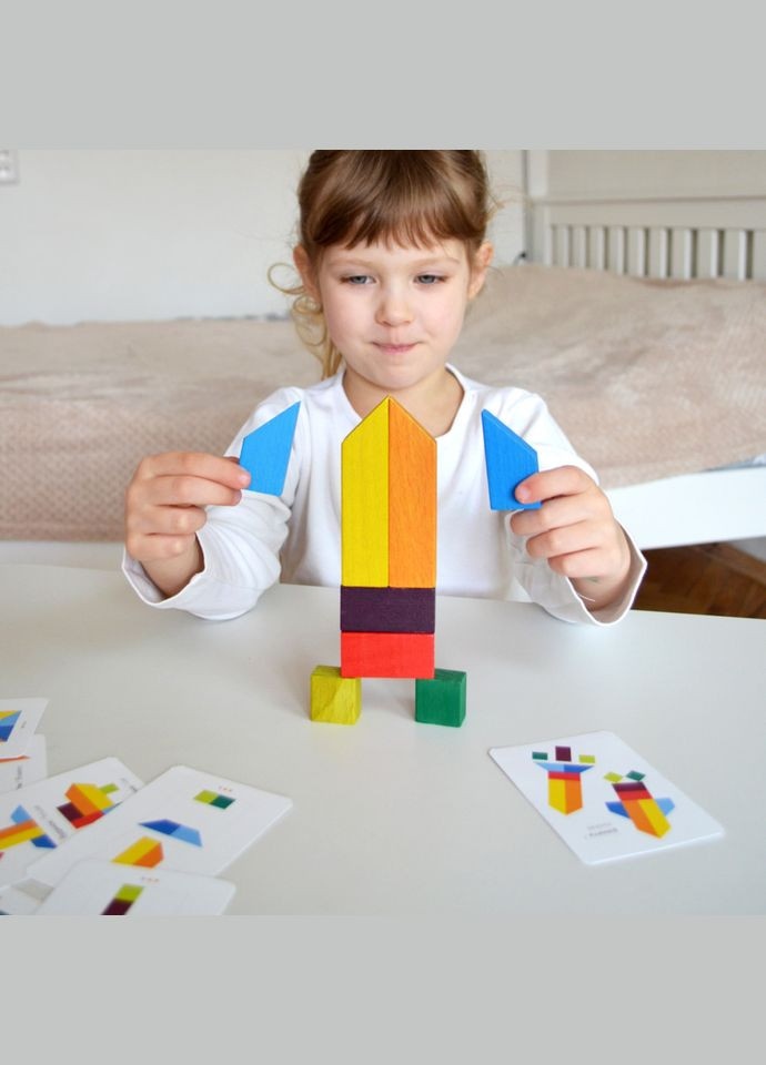 Деревянная головоломка "Танграм 8" 900446, 8 элементов Igroteco (315388536)