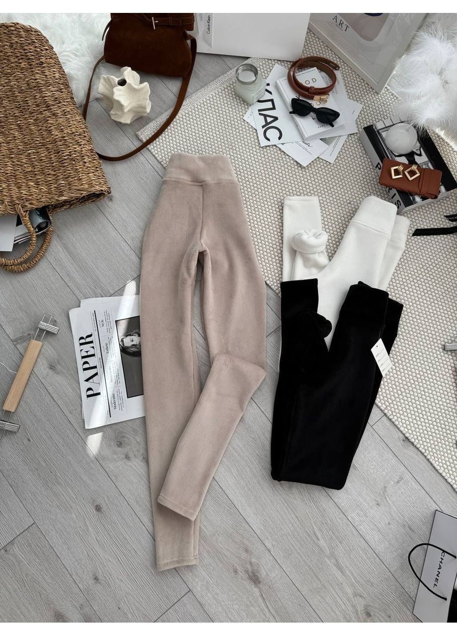 Женские теплые лосины из рубчика с вельвет-эффектом на флисе. No Brand (366391863)