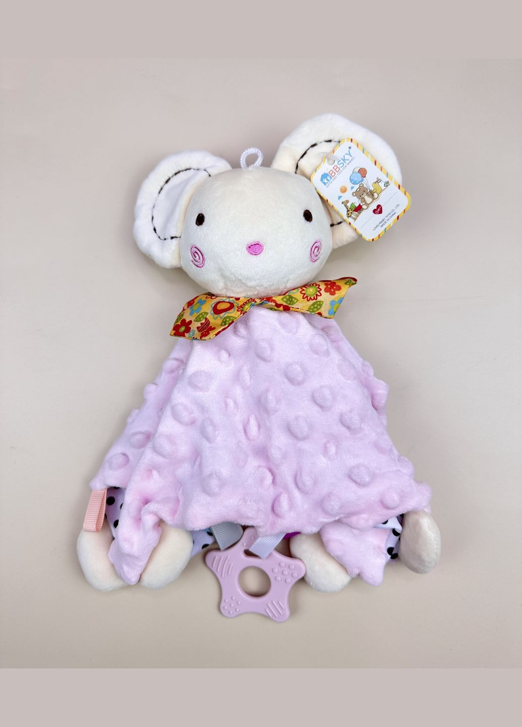 Игрушка-комфортер с прорезывателем Мышонок розовый Mommy Bag (285720503)