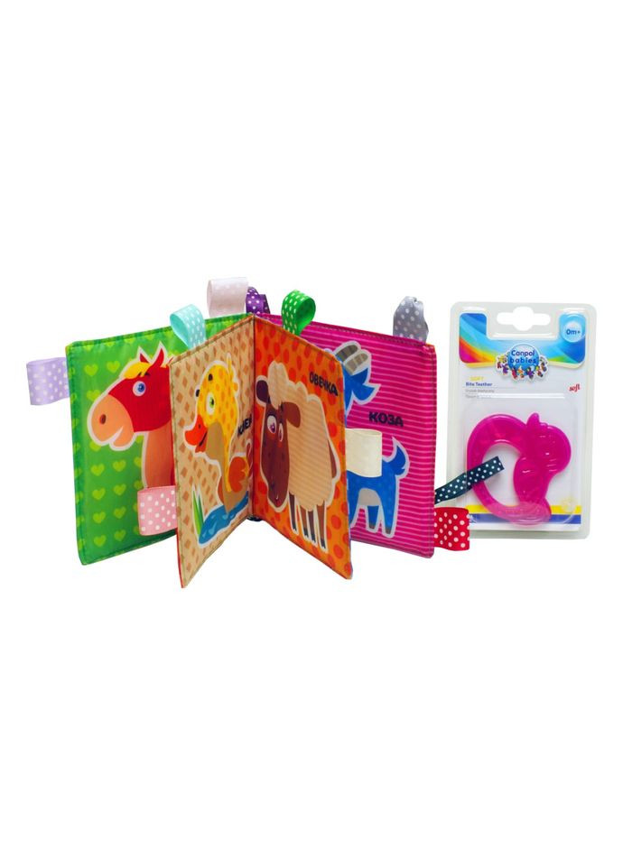 Мягкая книжка-шуршалка "Коровка" 403754 с прорезывателем Книжковий хмарочос (300387667)