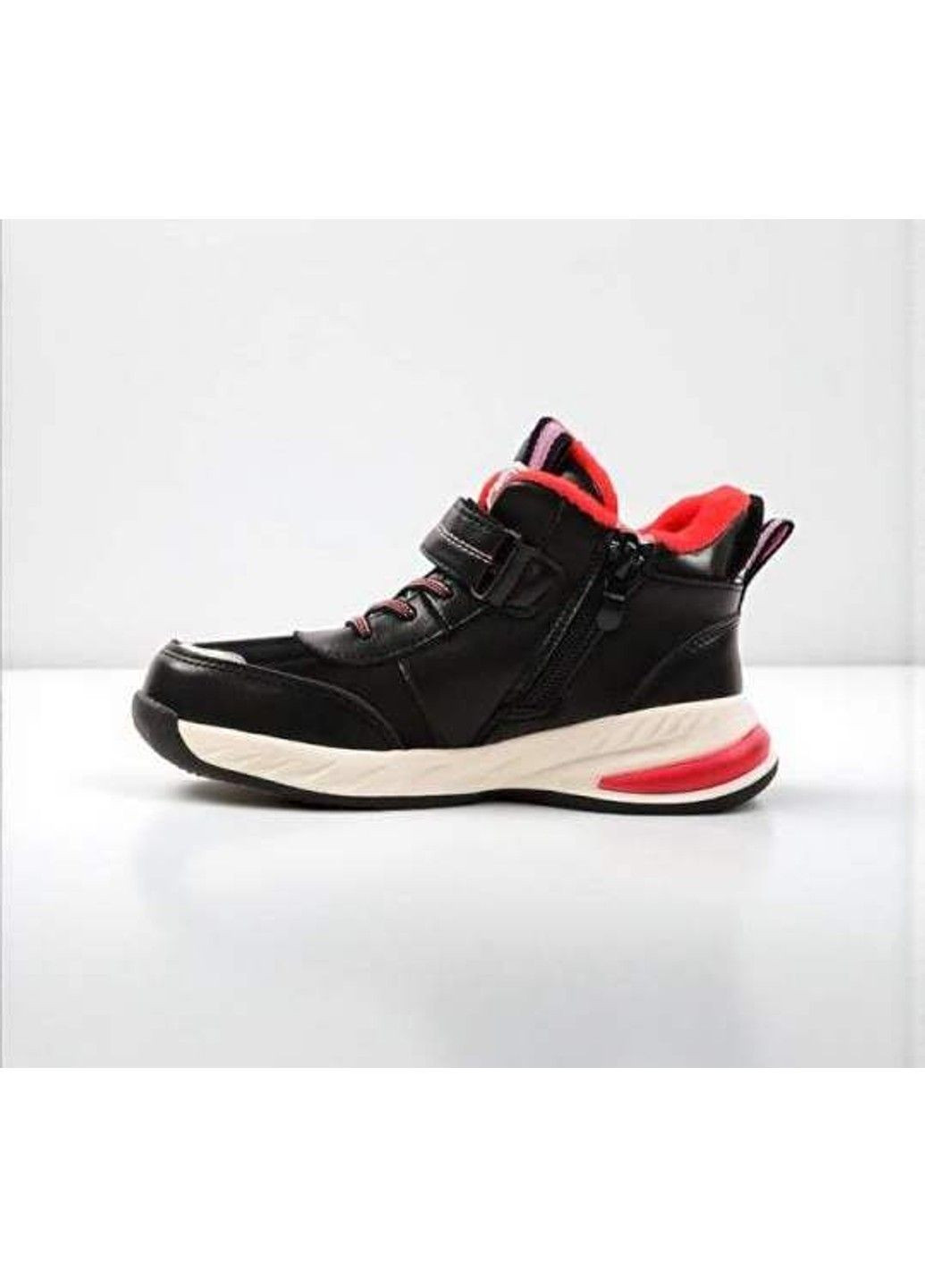 Осенние ботинки для девочки на флисе черные (b705-1) M.L.V