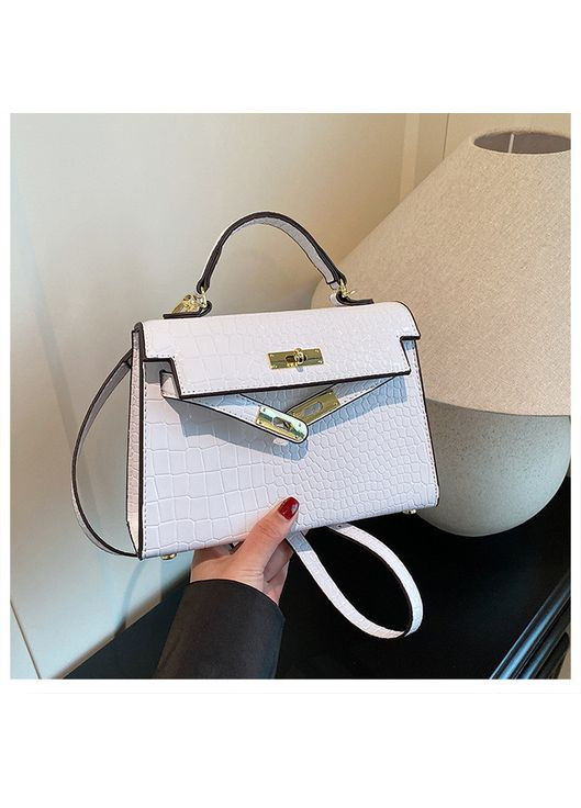 Жіноча сумка 10633 крос-боді рептилія на ремінці No Brand (366871984)