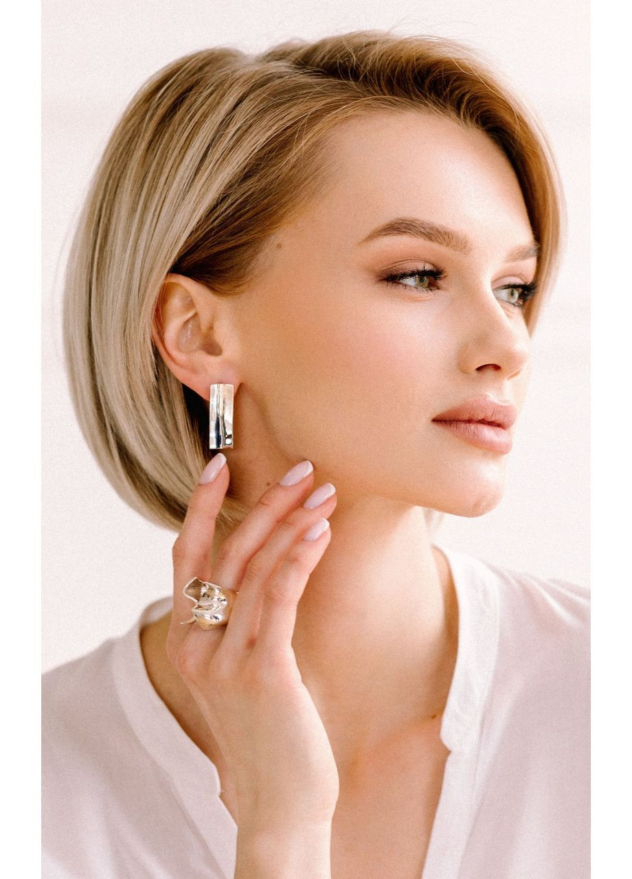 Серьги пусеты серебряные Лаконика 925 Skifska Etnika (364202546)