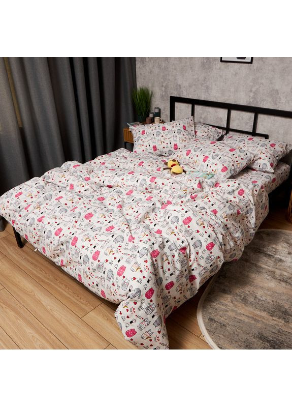 Комплект постельного белья Бязь Gold Люкс King Size 220x240 наволочки 2х70х70 (MS-820009067) Moon&Star Cute Cats (356113559)