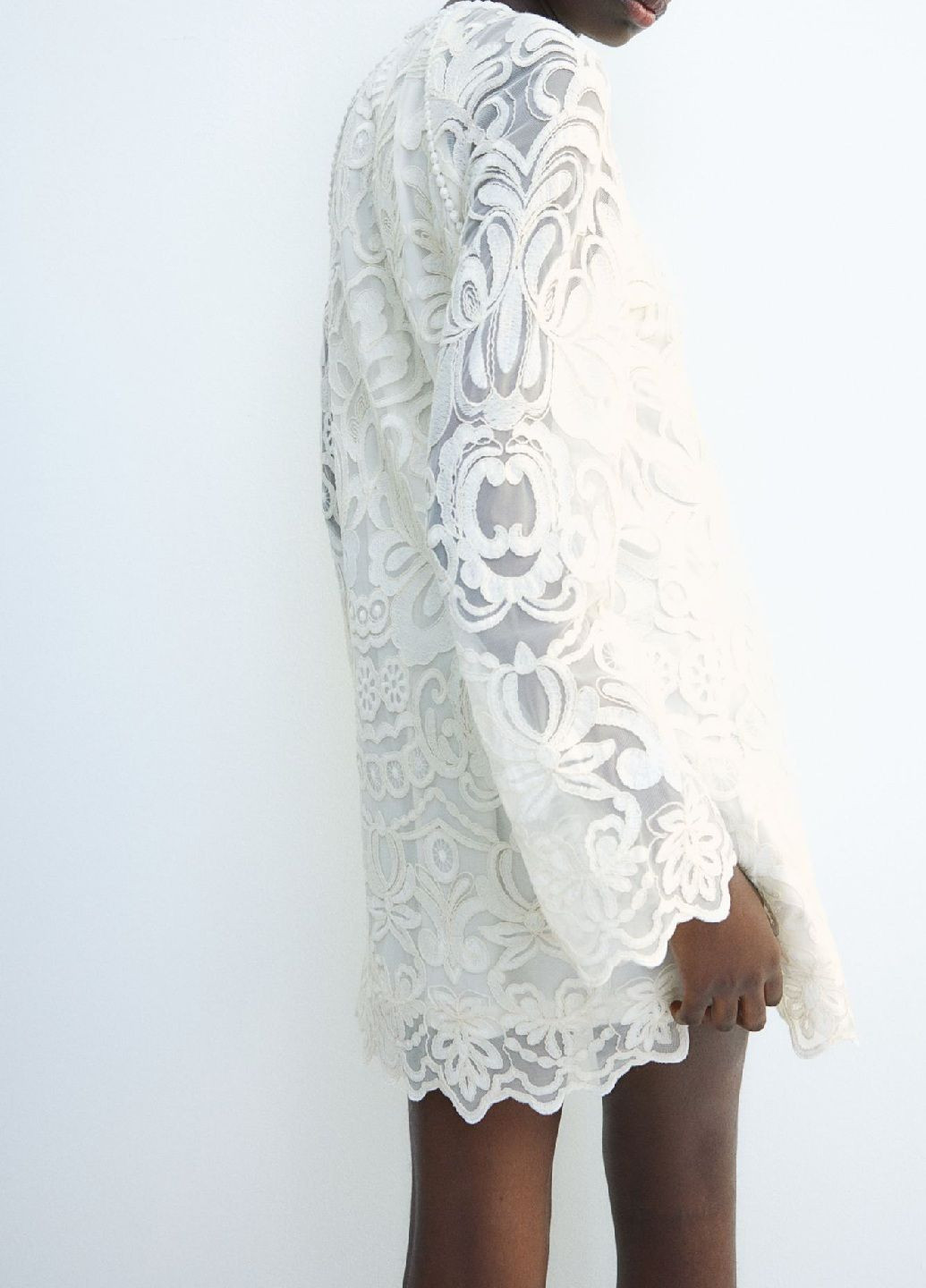 Белое праздничный платье H&M однотонное