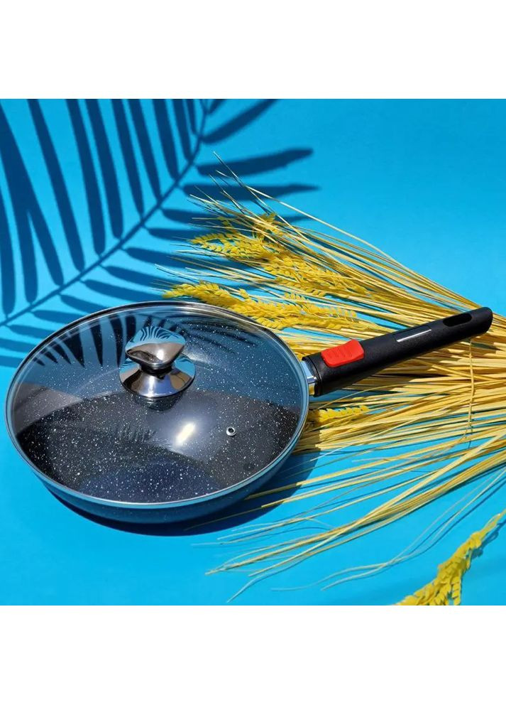 Сковорода 26 см з мармуровим антипригарним покриттям та знімною ручкою (EB-13004) Edenberg (360654639)