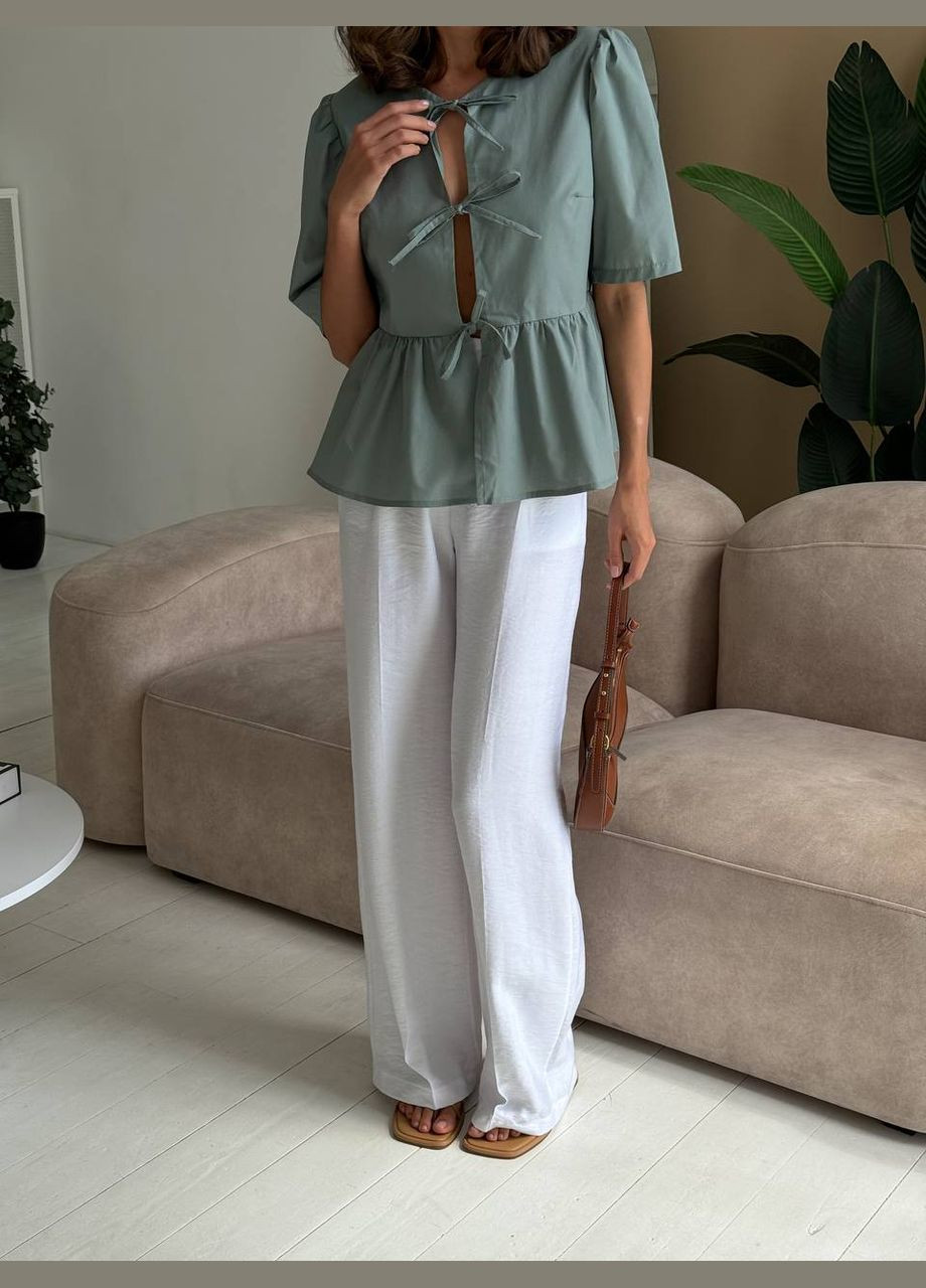 Оливковая праздничный, повседневный, кэжуал, коктейльный рубашка однотонная Україна с коротким рукавом