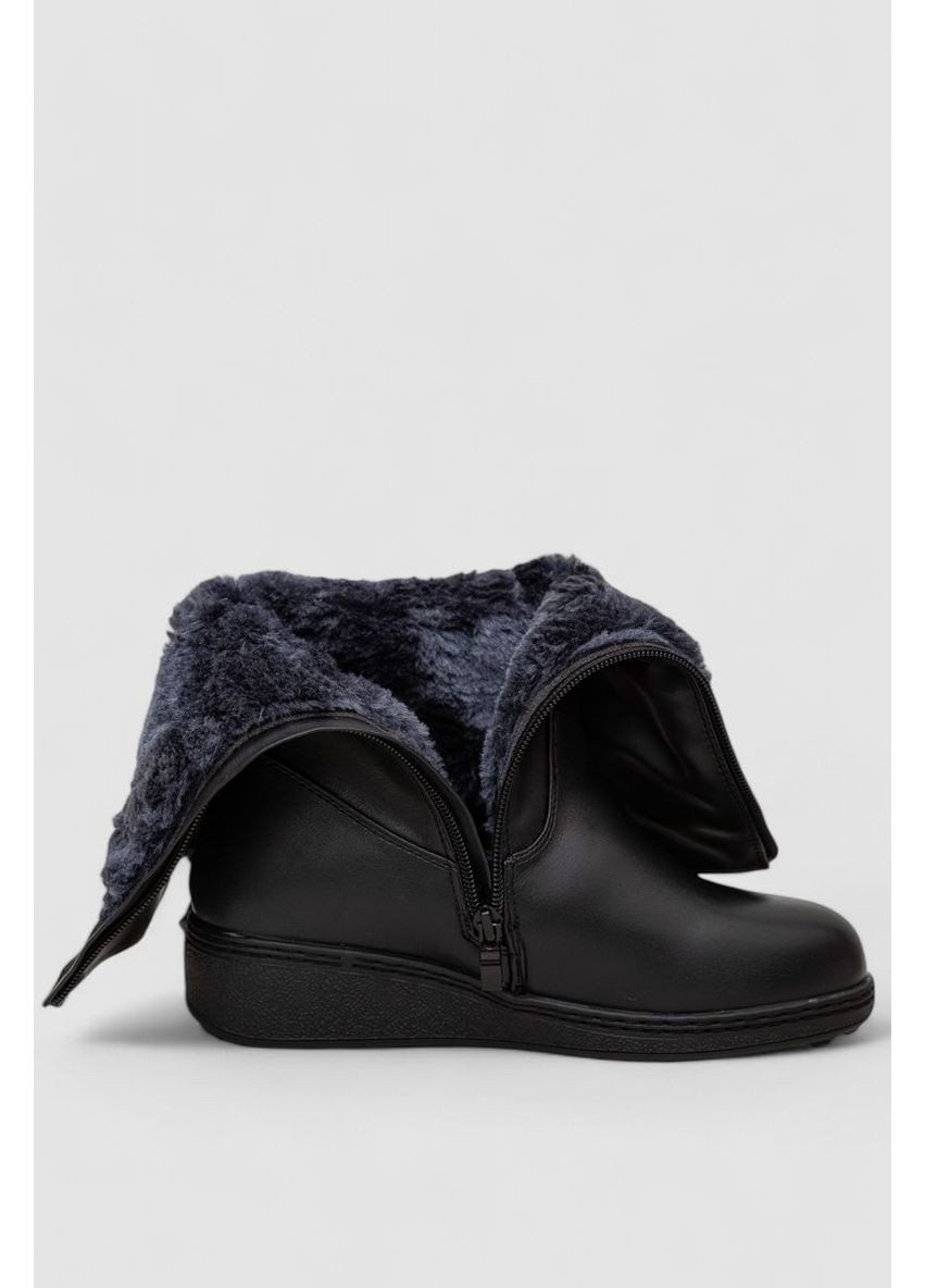 Чорні чоботи жіночі зимові на хутрі, колір чорний, 243ry203 Ager