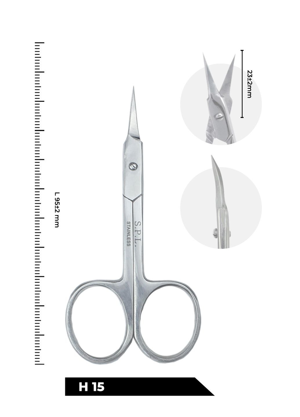 Преміальні манікюрні ножиці для кутикули (з короткими лезами) Solingen Line SPL Professional (304651342)