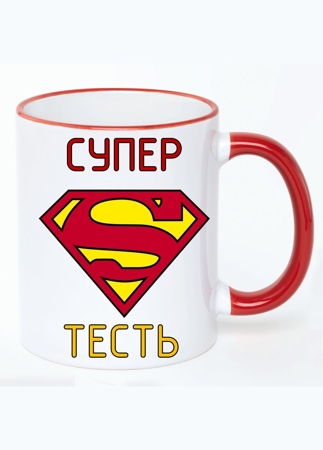 Чашка для Тестя (кружка, кружка) #01 Белая с Красной ручкой 330 мл No Brand (322712207)