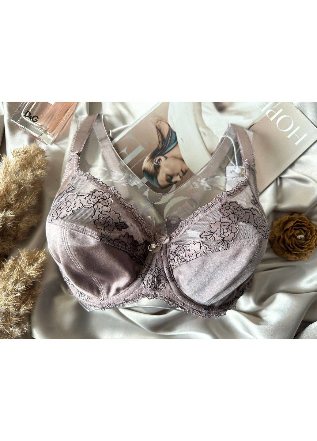 Кофейный бюстгальтер для большой груди капучино Lanny Mode