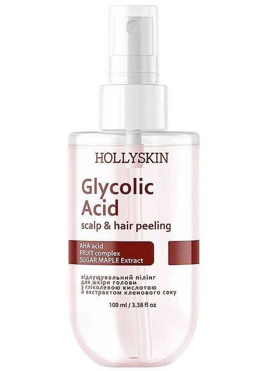 Отшелушивающий пилинг для кожи головы с гликолевой кислотой и экстрактом кленового сока Glycolic Acid 100ml (1336468-7119250) Hollyskin (368628513)