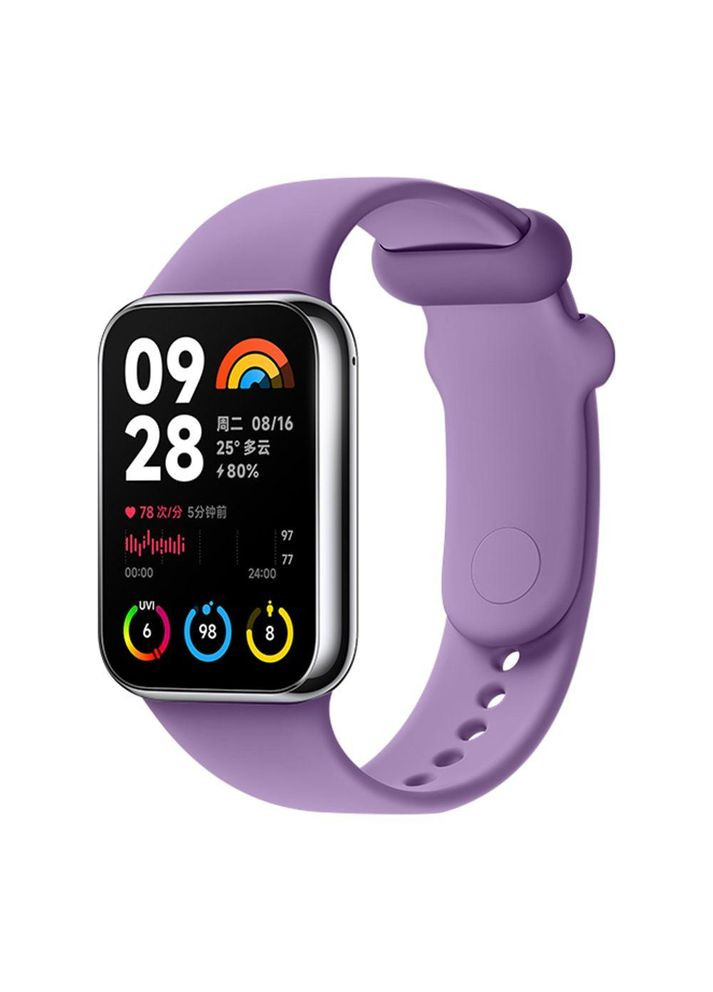 Ремінець для Xiaomi Mi Band 8 Pro/Mi Band 9 Pro/Redmi Watch 4 Silicone Lavender Purple No Brand (362670570)