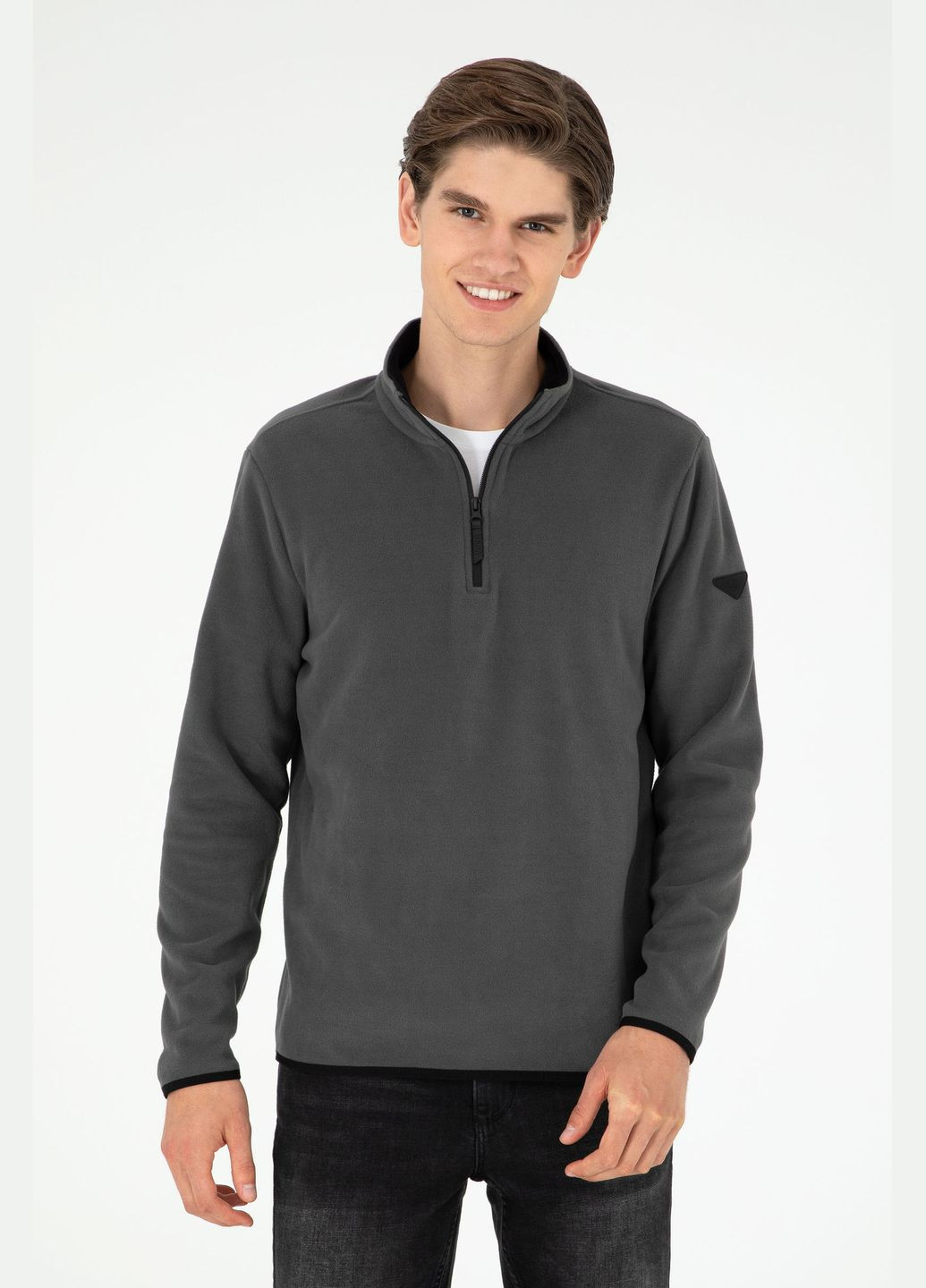 Темно-серый свитшот u.s. polo assn. мужской U.S. Polo Assn. (324210952)