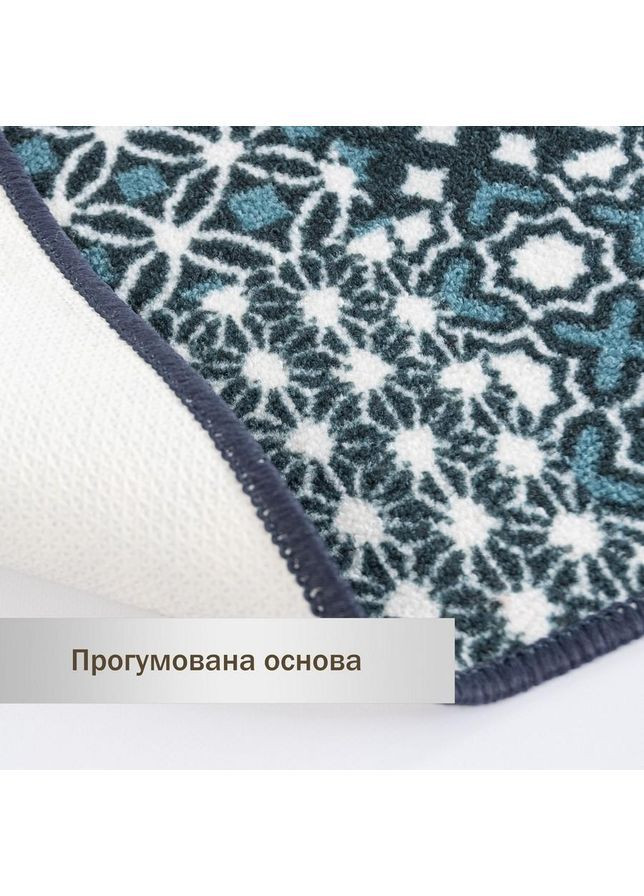 Набор ковриков для ванной комнаты Taba 314-2 57х90 и 57х60 см темно-бирюзовый No Brand (364969156)