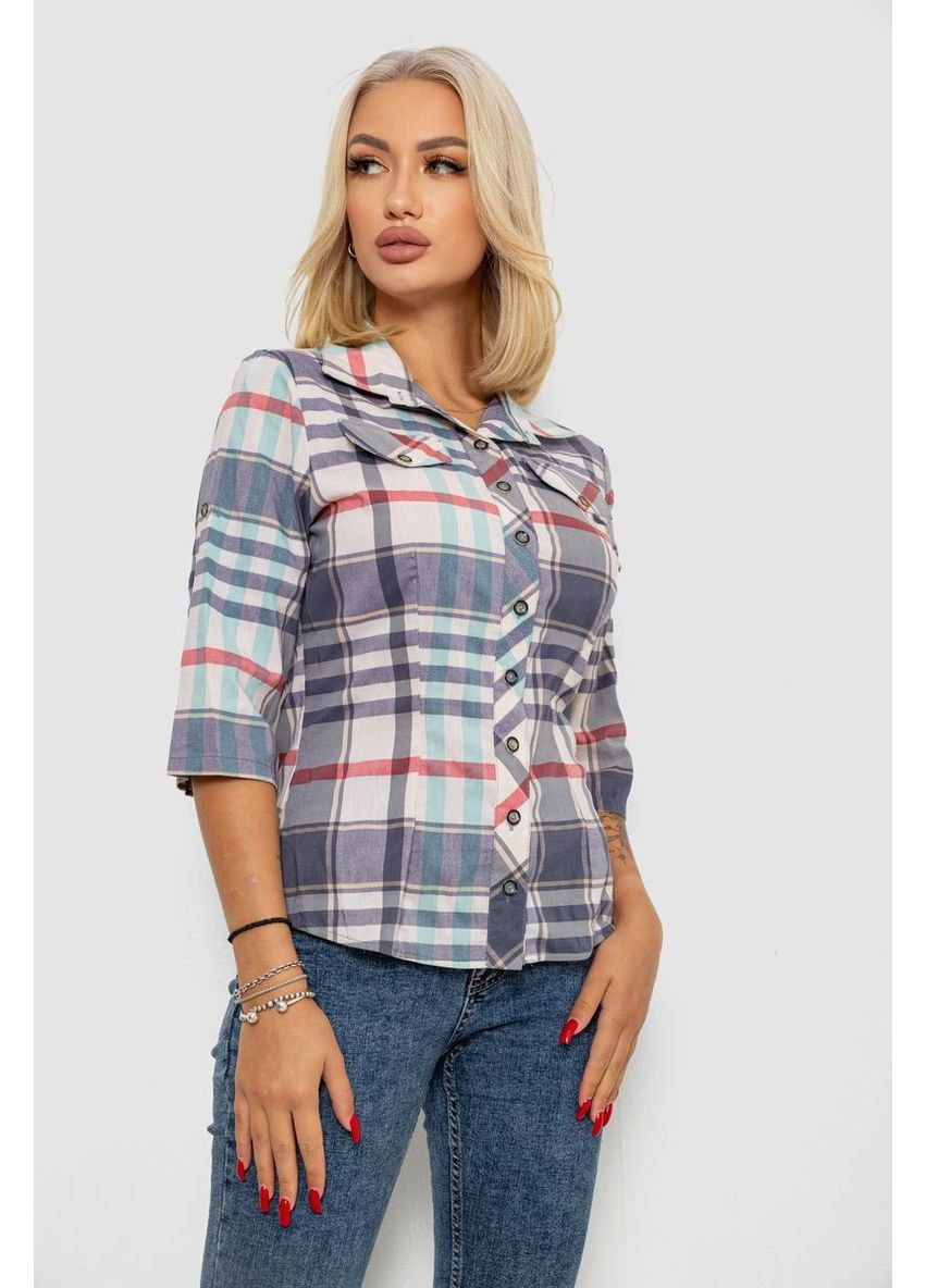 Синяя кэжуал рубашка Ager