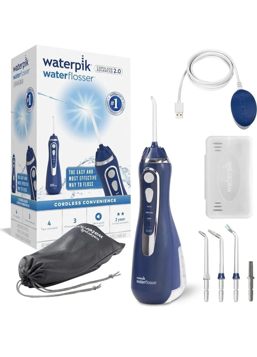 Портативний бездротовий іригатор для ротової порожнини WP-563 синій Waterpik (286422254)