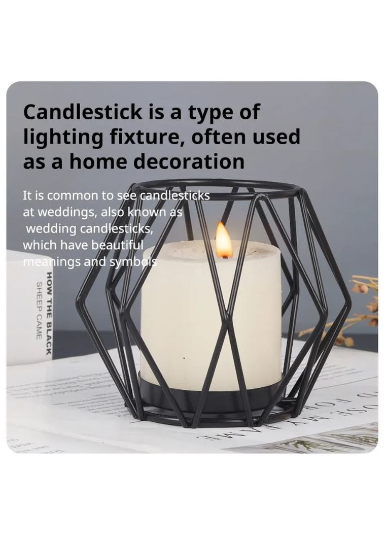 Лаконічний металевий підсвічник геометричної форми No Brand (292260649)